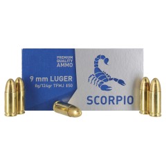 Municiones - STV - Scorpio 9mm Luger TFMJ LE 124Gr (x1000)