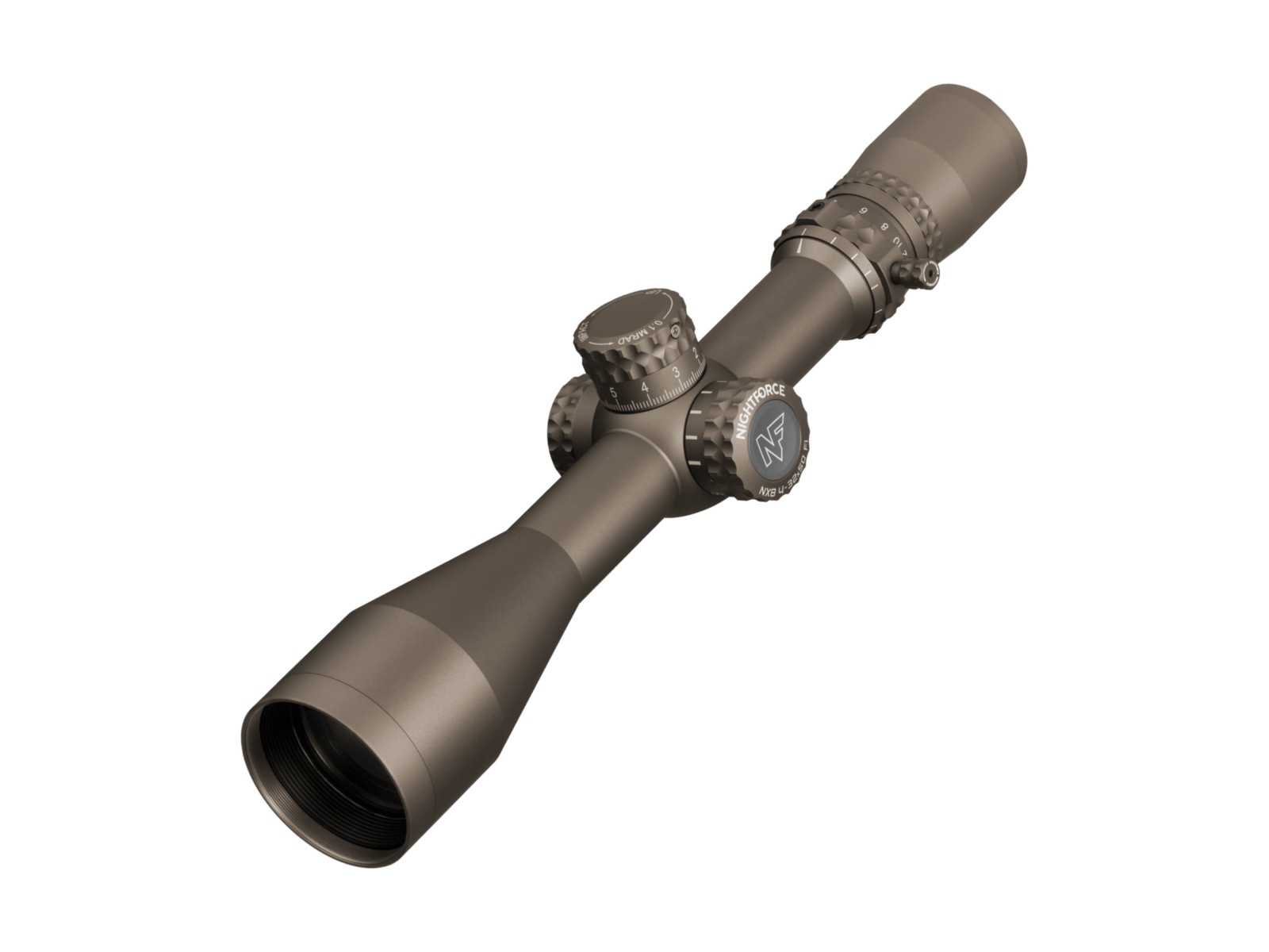 Mira telesc&oacute;pica - Nightforce - NX8 - 4-32X50mm F1 - ZeroStop&trade; - .1 Mil-Radian - DigIllum&trade; - PTL - Mil-XT&trade; - Dark Earth