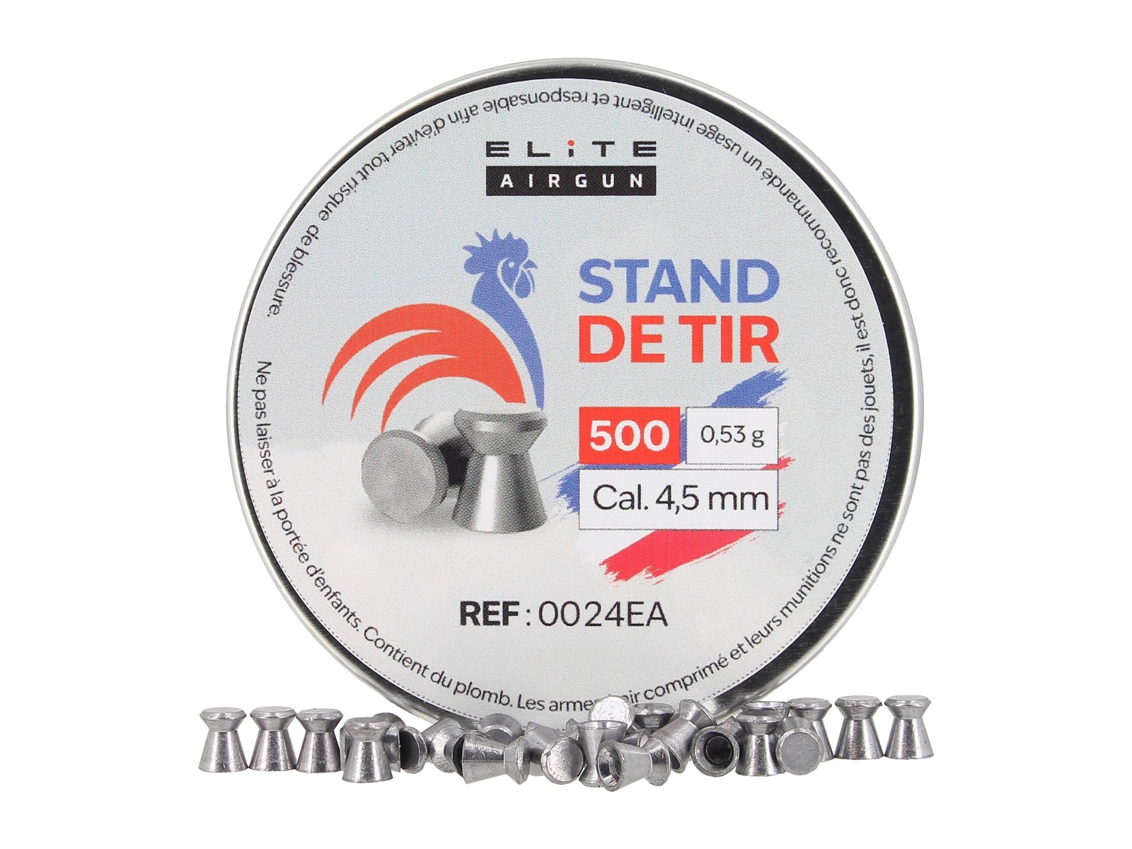 Flat Pellets Shooting Range - Elite Airgun - 4,5mm (x500)
