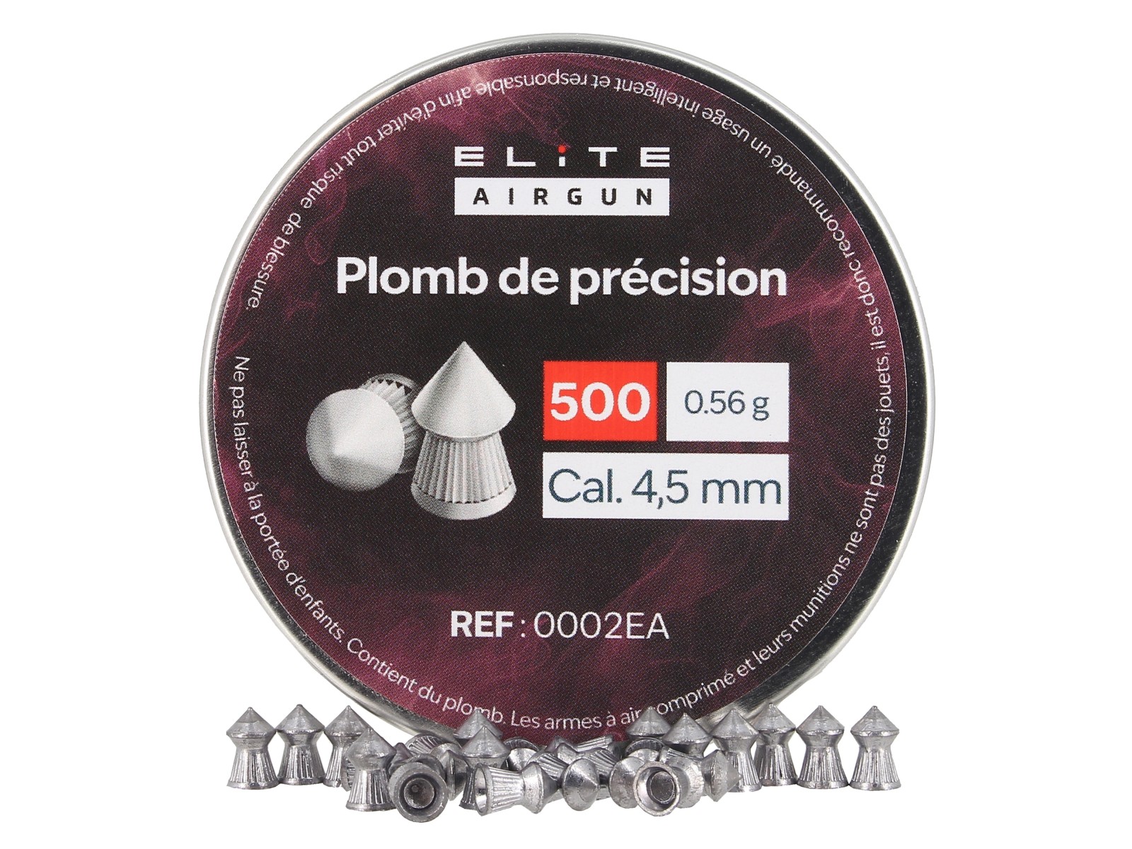 Pointed Precision Pellets - Elite Airgun - 4,5mm (x500)