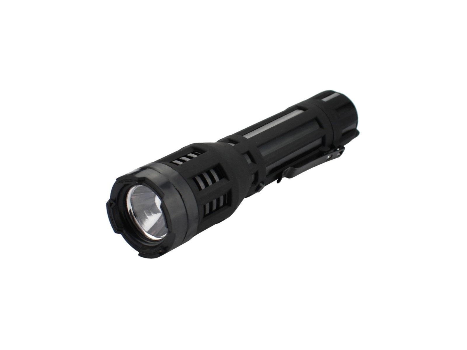 Stun Gun Flashlight - Piranha - Black - 3 000 000 Volts