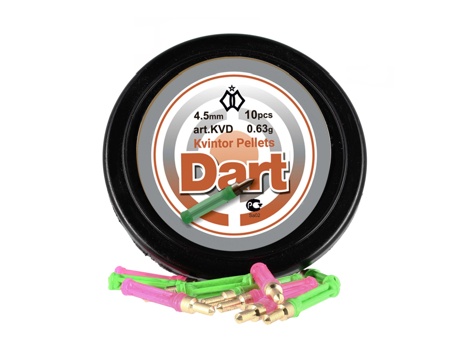 Box of fluorescent dart pellets - 4.5mm (x10)