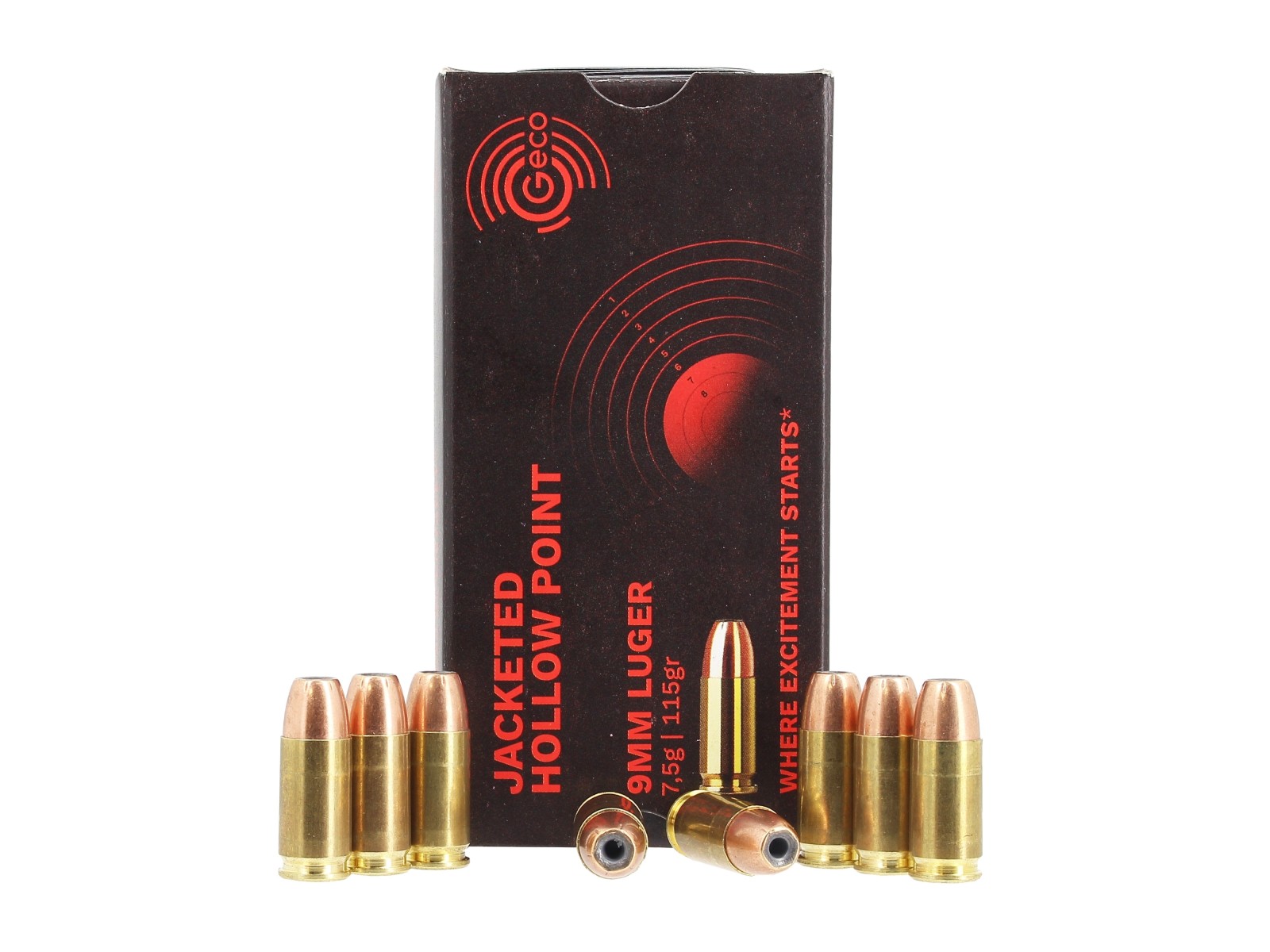 Municiones - Geco - JHP - 115gr - 9x19 (x50)