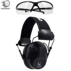 Casco Real Hunter Activo PRO negro con gafas