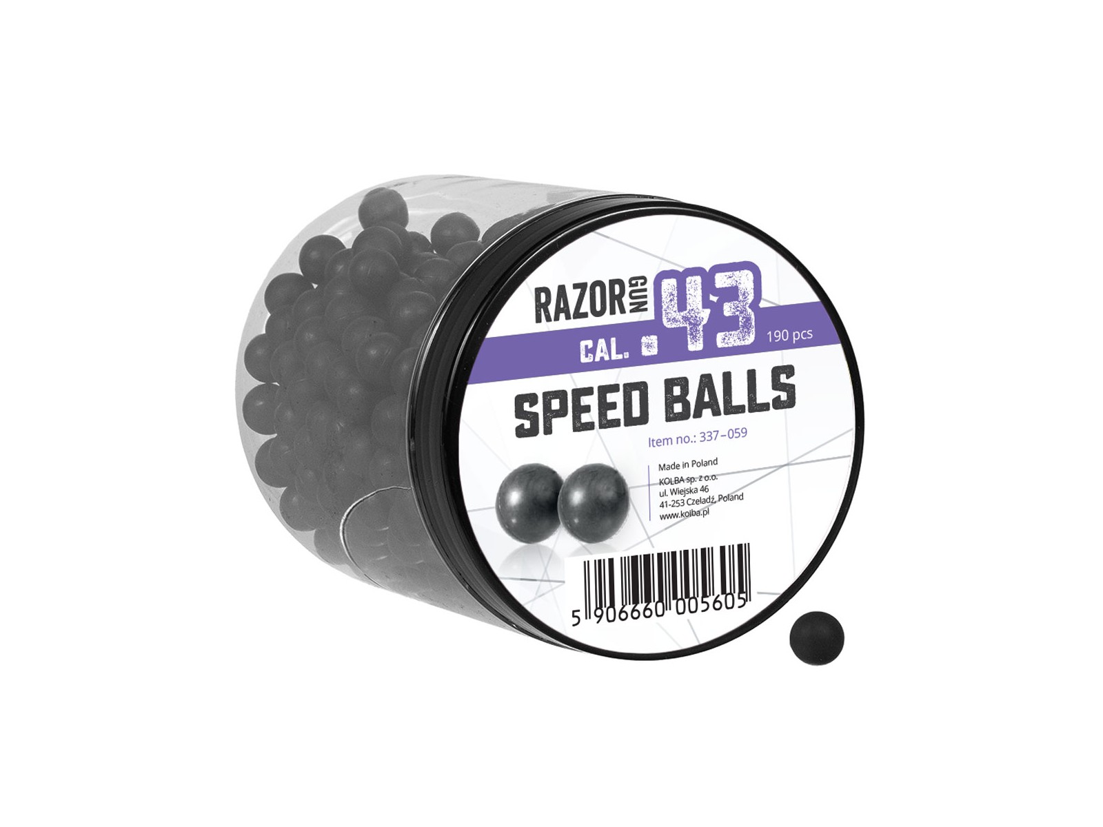 Rubber Balls - Razor Gun - Speed Balls - .43 (x190)