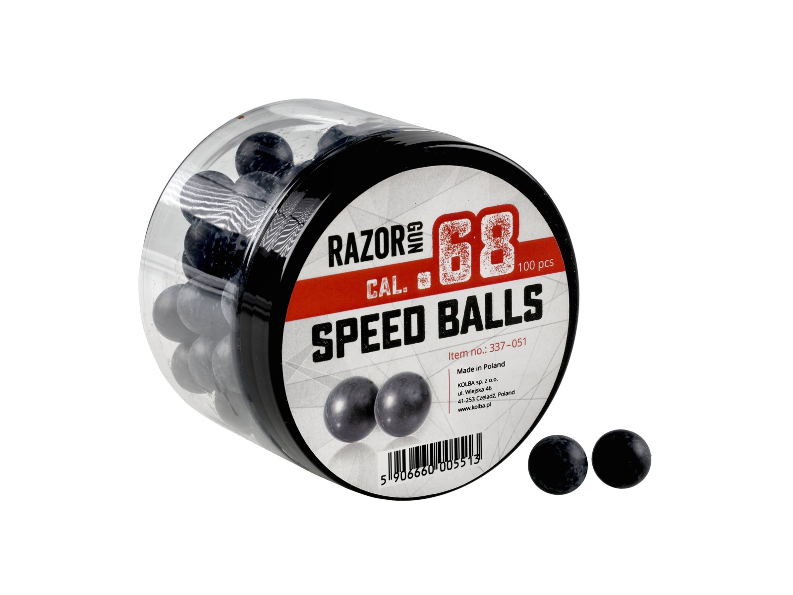 Bolas de caucho - Razor Gun - Speed Balls - .68 (x100)