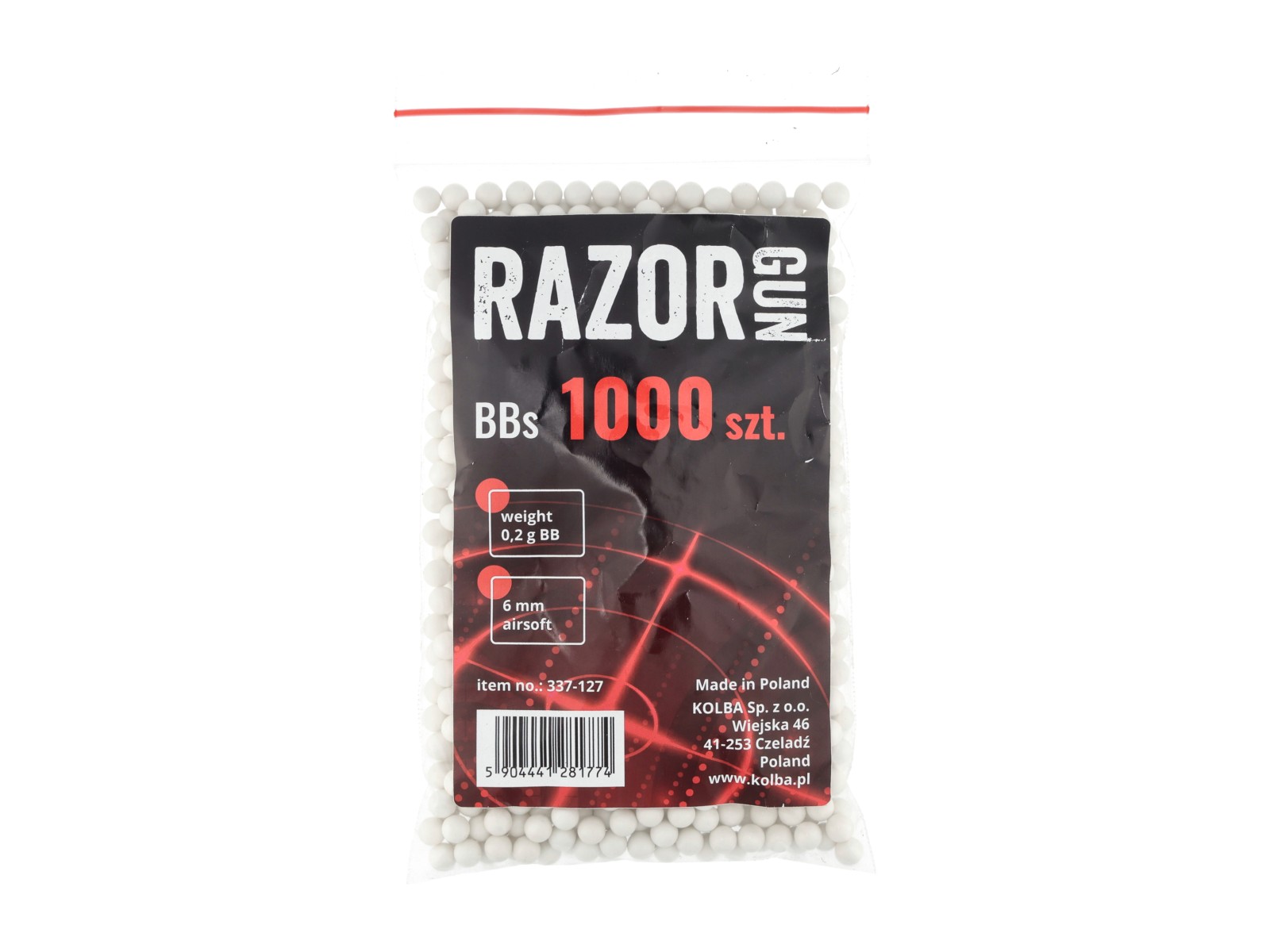 Bolas blancas - Razor Gun - 6 mm (x1000)