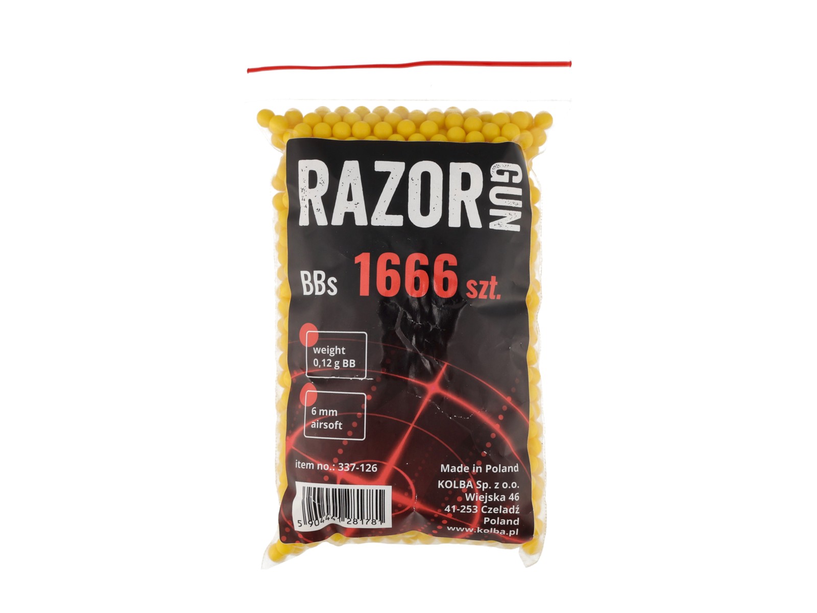 Bolas amarillas - Razor Gun - 6 mm (x1666)