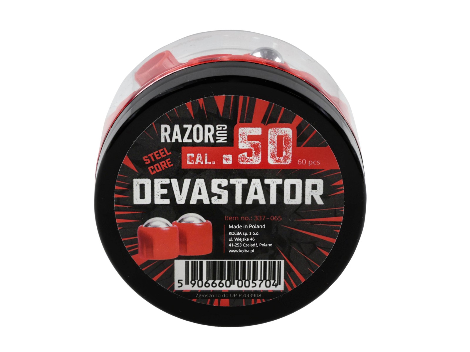 Bolas de acero DEVASTATOR rojas HDR50 / TR50 - .50 (x60)