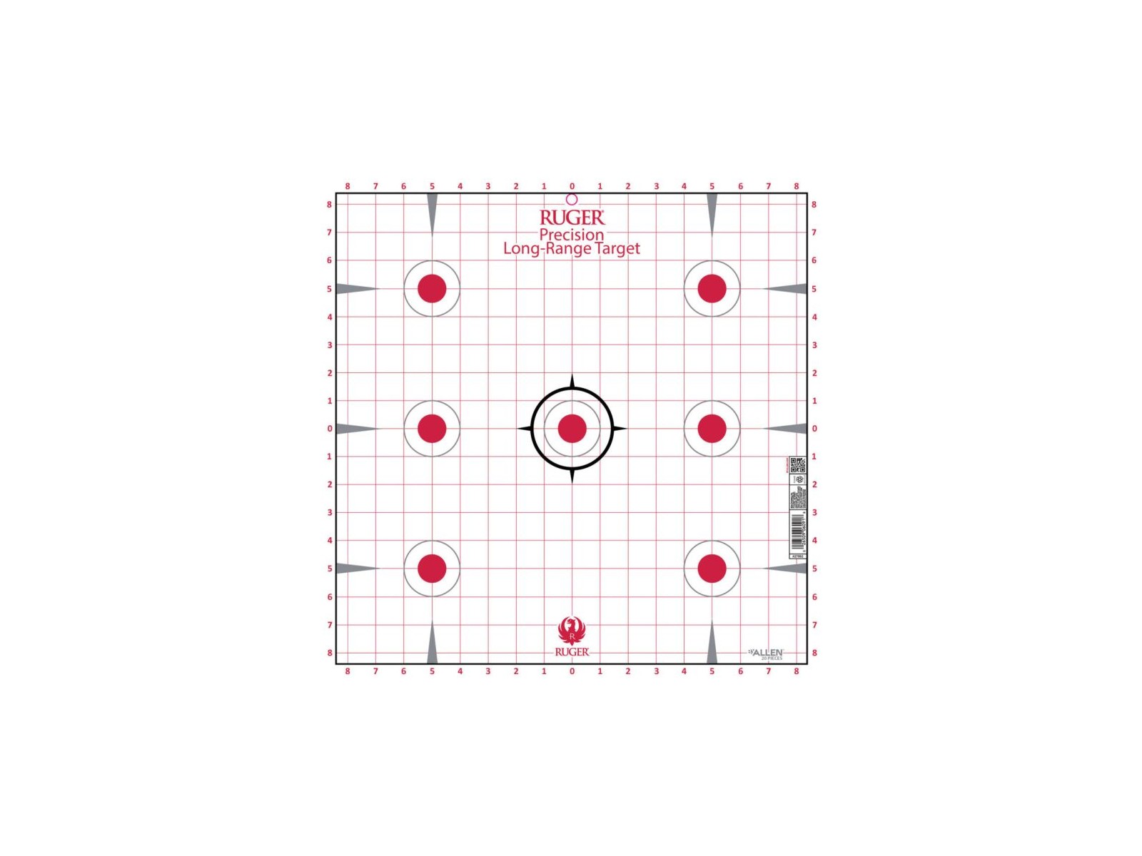 Target - Ruger - Papier 7 zones pr&eacute;cision (x20)