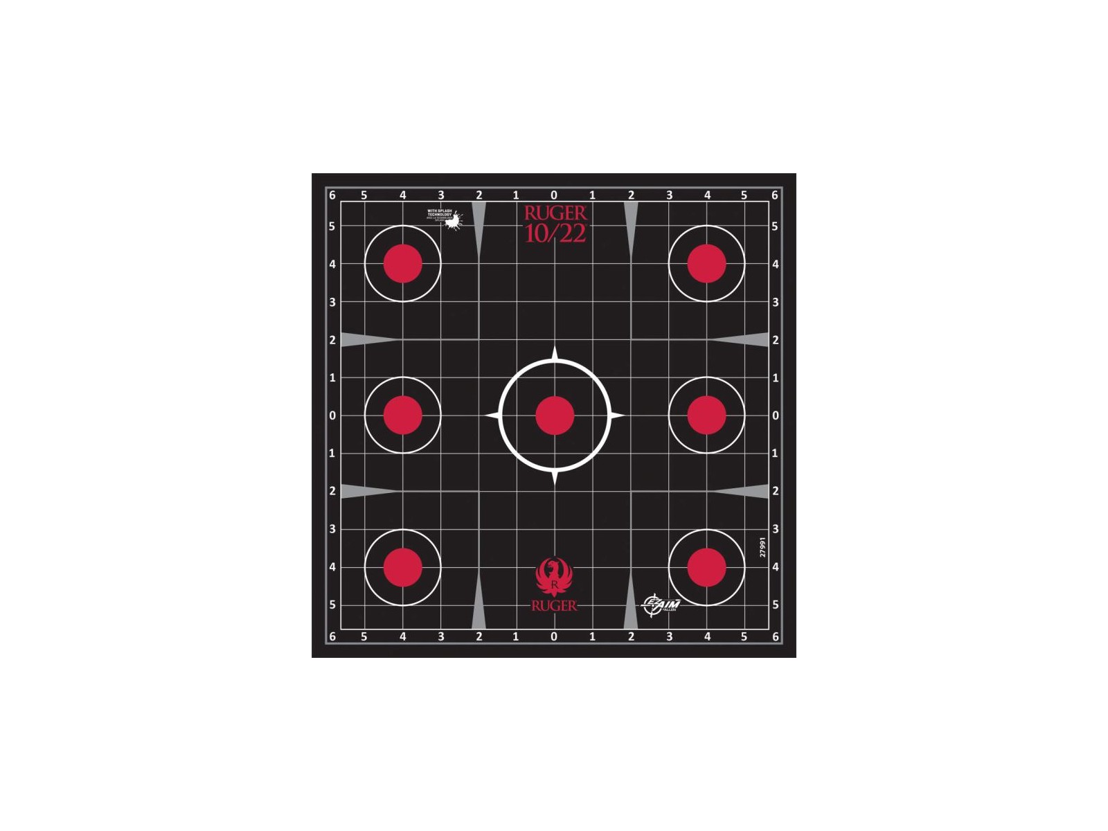 Target - Ruger - Cibles adh&eacute;sives Splash 10/22 (x5)