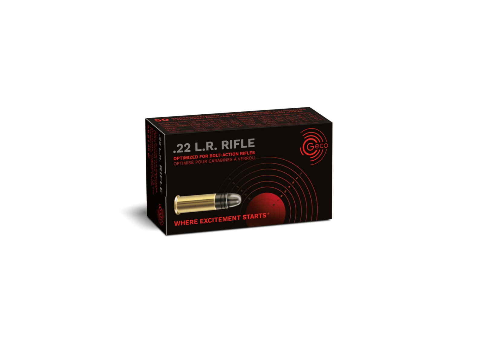 Municiones - Geco - Rifle - 40gr - 22LR (x50)