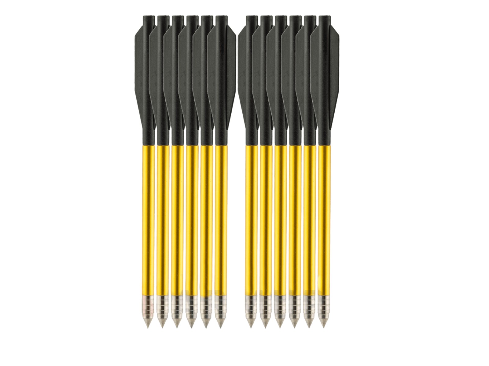 Flechas de ballesta de metal - Man Kung - 6,5\" (x12)