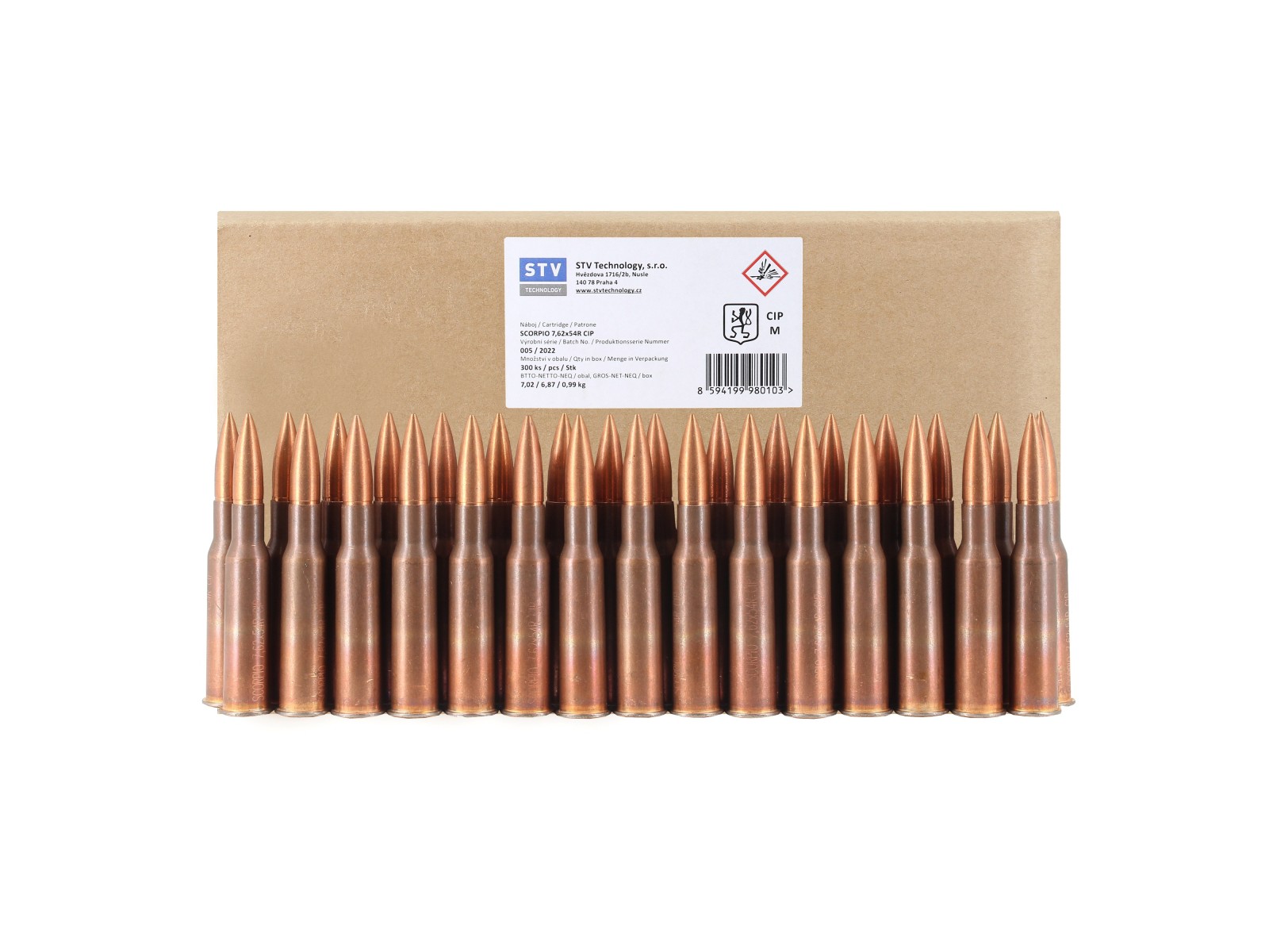Municiones - STV - Scorpio 7.62x54 R CIP - 147Gr (x300)
