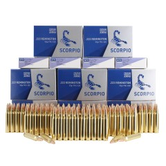 Ammunition - STV - Scorpio .223 Rem FMJ - 55Gr (x1000)